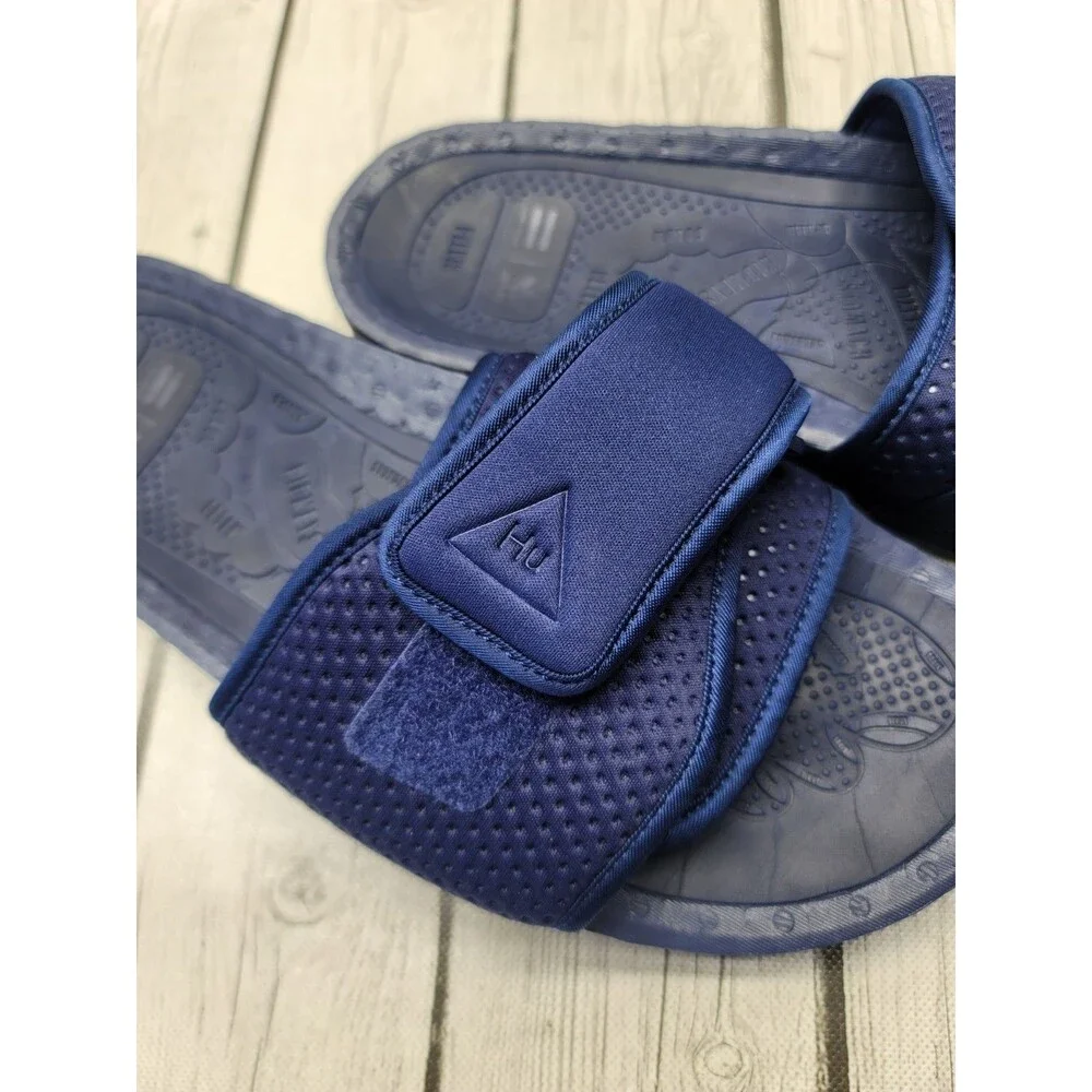 Adidas Pharrell x Boost Slides Chancletas Sandals Men's 10 Night Sky Blue FY6142